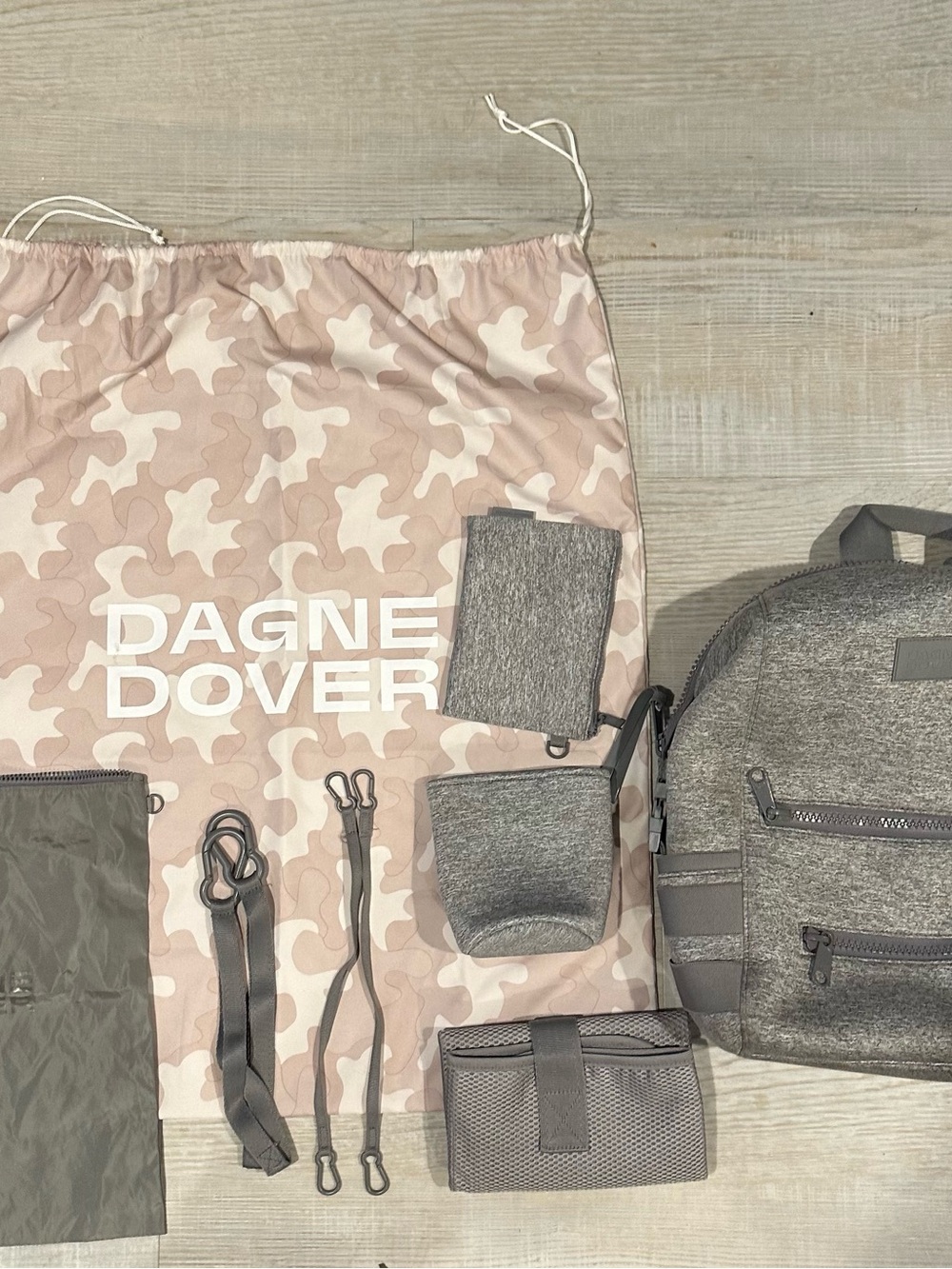 Dagne Dover Gray Diaper Bag - Large Indi Great Condition